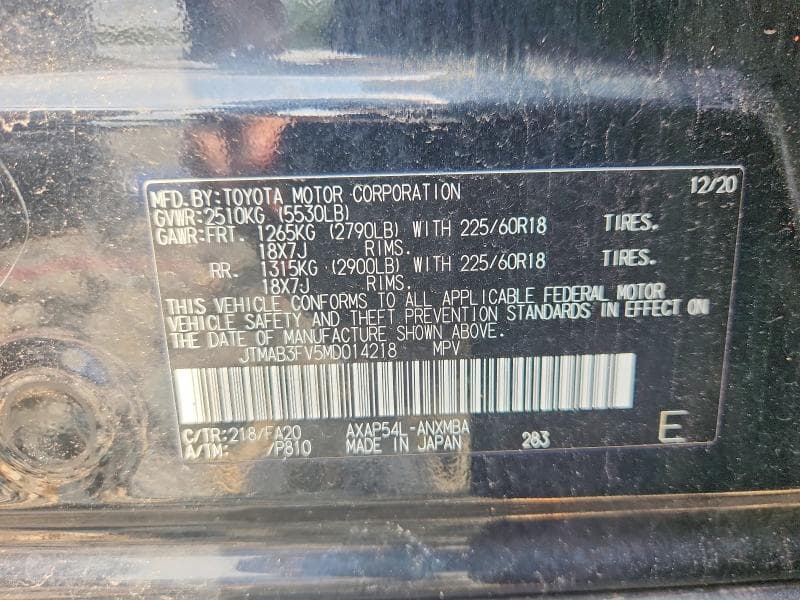 2021 TOYOTA RAV4 PRIME SE 13