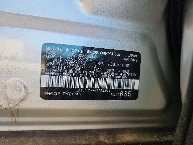 2022 MITSUBISHI OUTLANDER SE 14