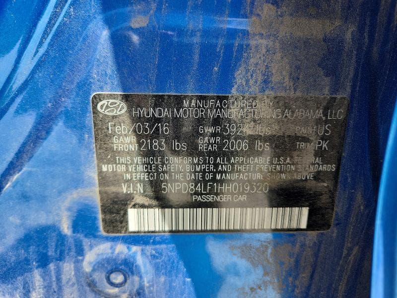 2017 HYUNDAI ELANTRA LIMITED 12