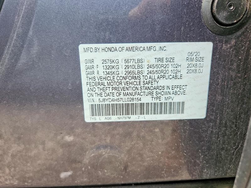 2020 ACURA MDX TECHNOLOGY 14