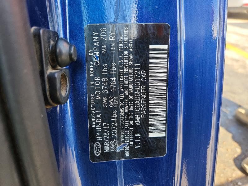 2017 HYUNDAI VELOSTER BASE 12