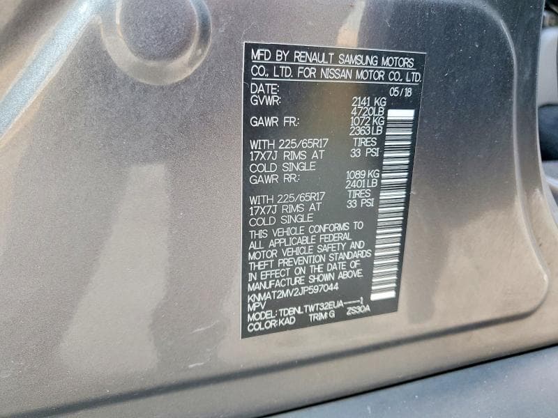 2018 NISSAN ROGUE SV 13