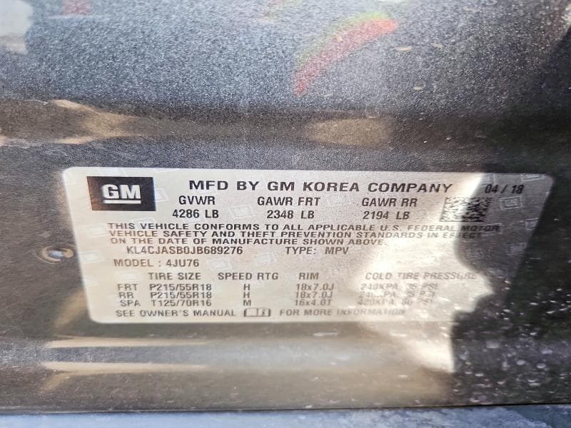 2018 BUICK ENCORE PREFERRED 12