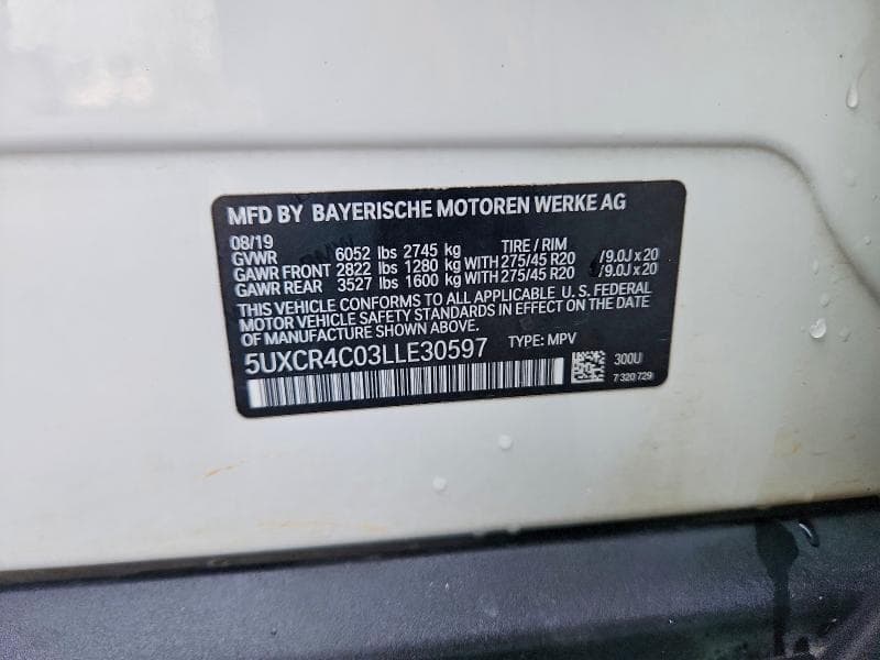 2020 BMW X5 SDRIVE 40I 12