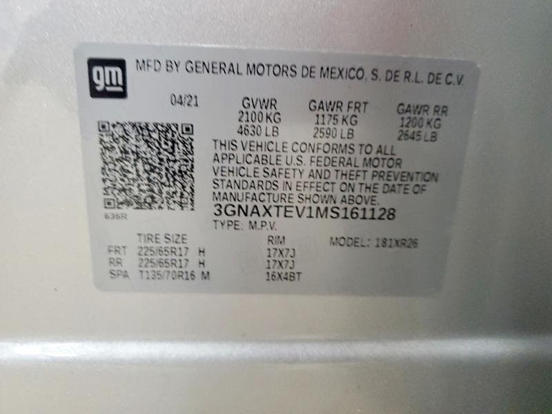 2021 CHEVROLET EQUINOX LT 13