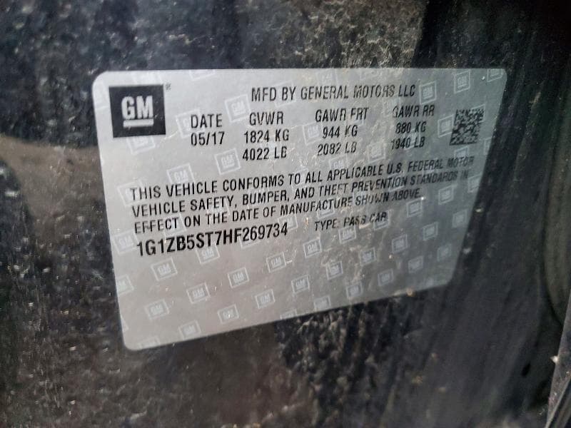 2017 CHEVROLET MALIBU LS 12