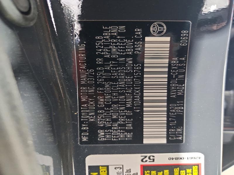 2026 TOYOTA CAMRY SE 12