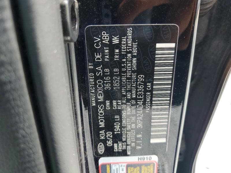 2020 KIA RIO LX 12