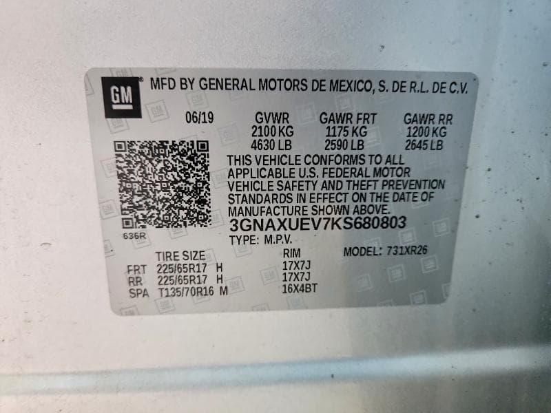2019 CHEVROLET EQUINOX LT 13