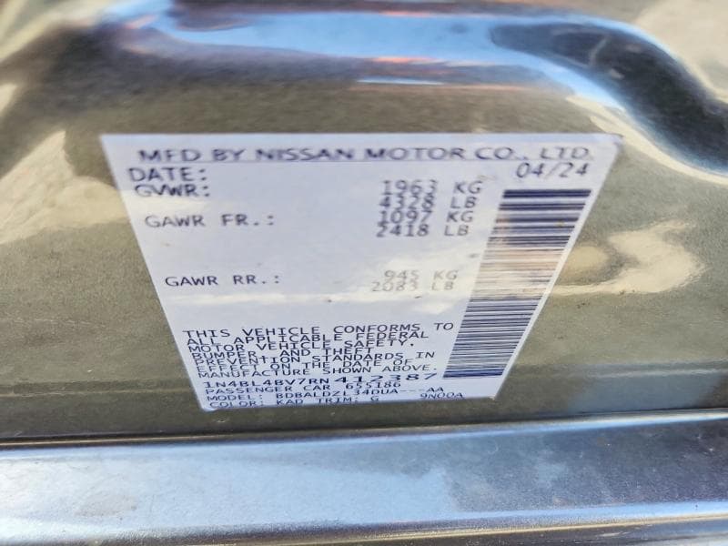 2024 NISSAN ALTIMA S 13