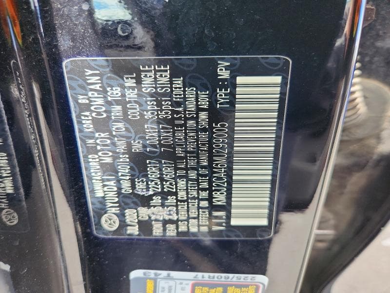 2021 HYUNDAI TUCSON SE 12