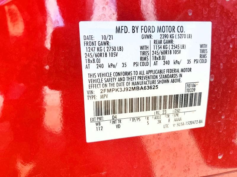 2021 FORD EDGE SEL 13