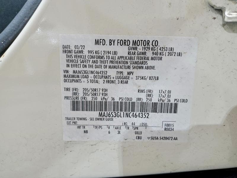 2022 FORD ECOSPORT 14