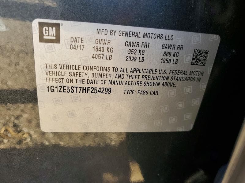 2017 CHEVROLET MALIBU LT 12