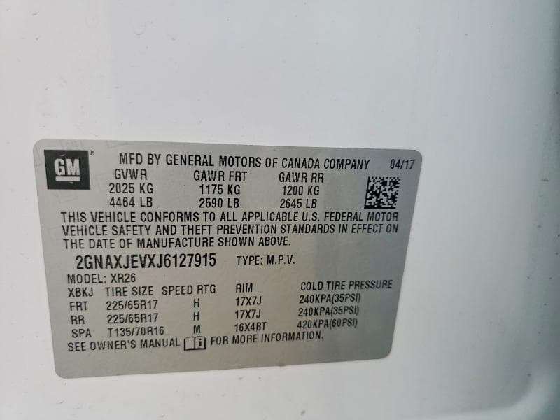 2018 CHEVROLET EQUINOX LT 13