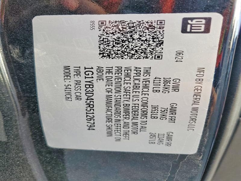 2024 CHEVROLET CORVETTE STINGRAY 2LT 12