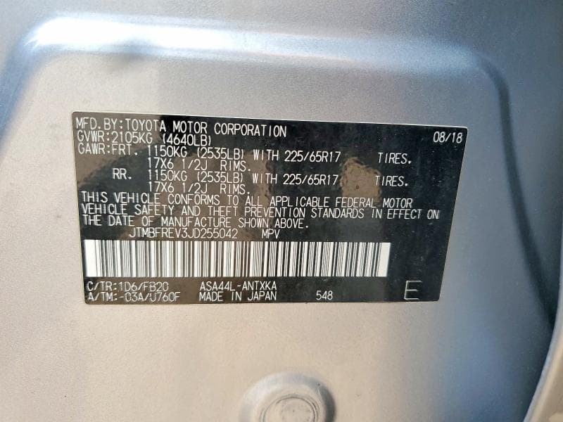 2018 TOYOTA RAV4 LE 13