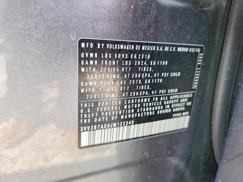 2018 VOLKSWAGEN TIGUAN SE 14