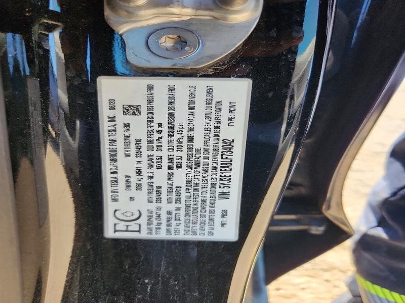 2020 TESLA MODEL 3 12