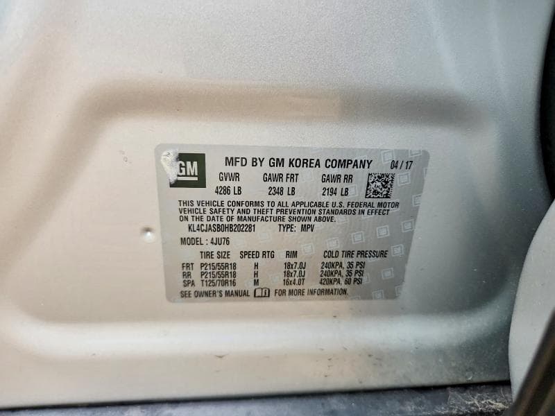2017 BUICK ENCORE PREFERRED 12