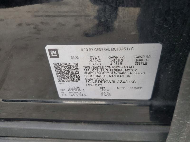 2020 CHEVROLET TRAVERSE LS 12