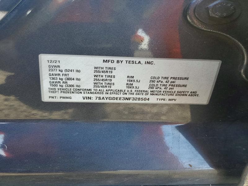 2022 TESLA MODEL Y 12