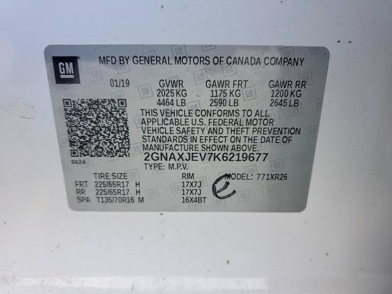 2019 CHEVROLET EQUINOX LT 12