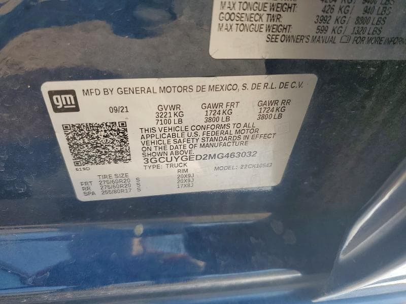 2021 CHEVROLET SILVERADO K1500 LTZ 12