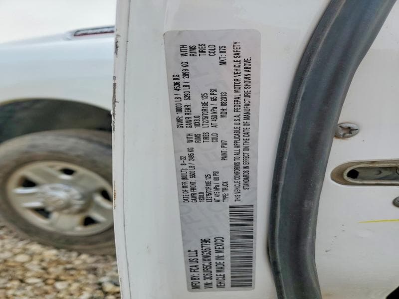 2022 RAM 2500 TRADESMAN 12