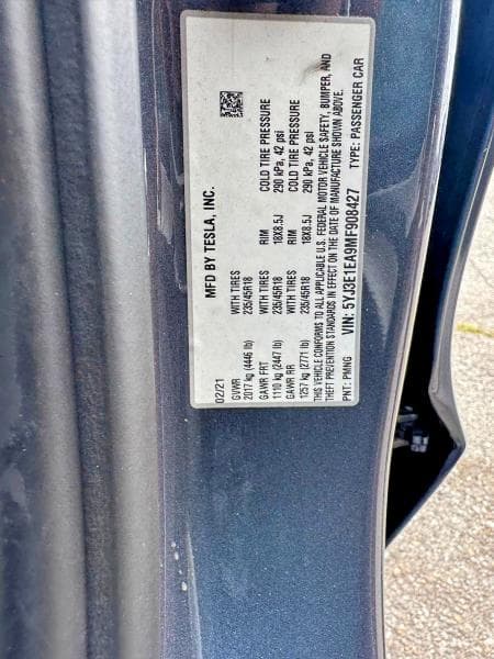 2021 TESLA MODEL 3 10