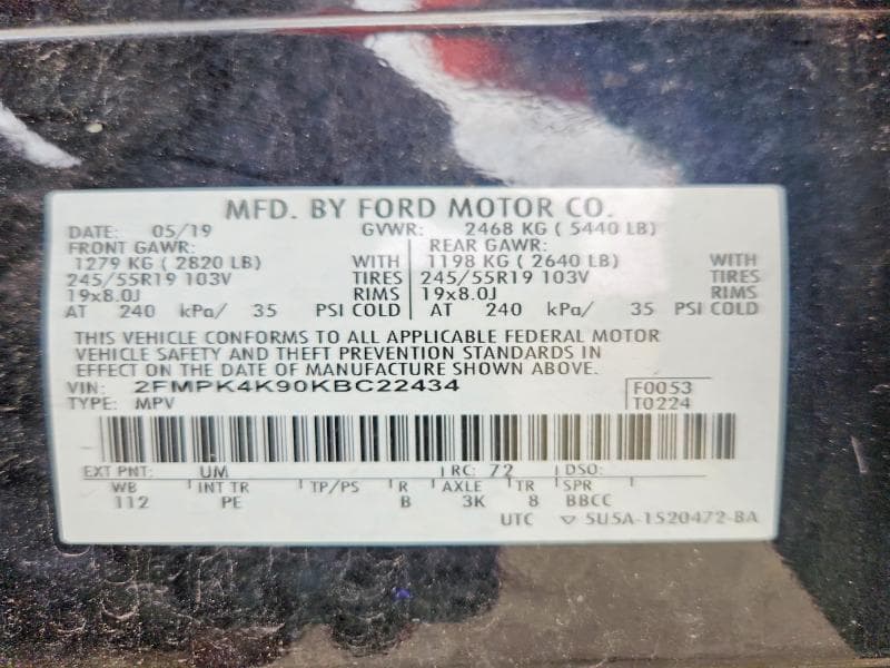 2019 FORD EDGE TITANIUM 13