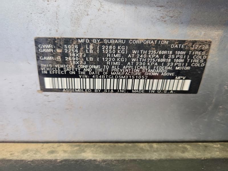 2021 SUBARU OUTBACK ONYX EDITION XT 12
