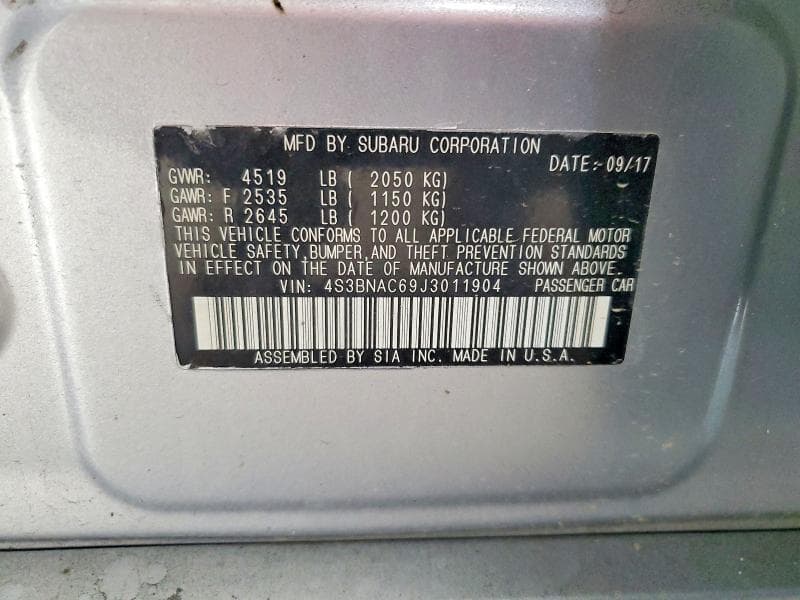 2018 SUBARU LEGACY 2.5I PREMIUM 12