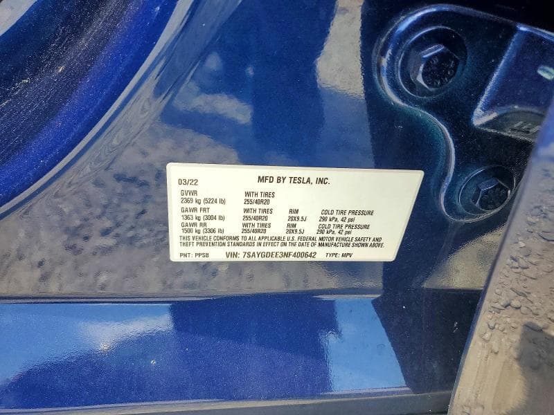 2022 TESLA MODEL Y 13
