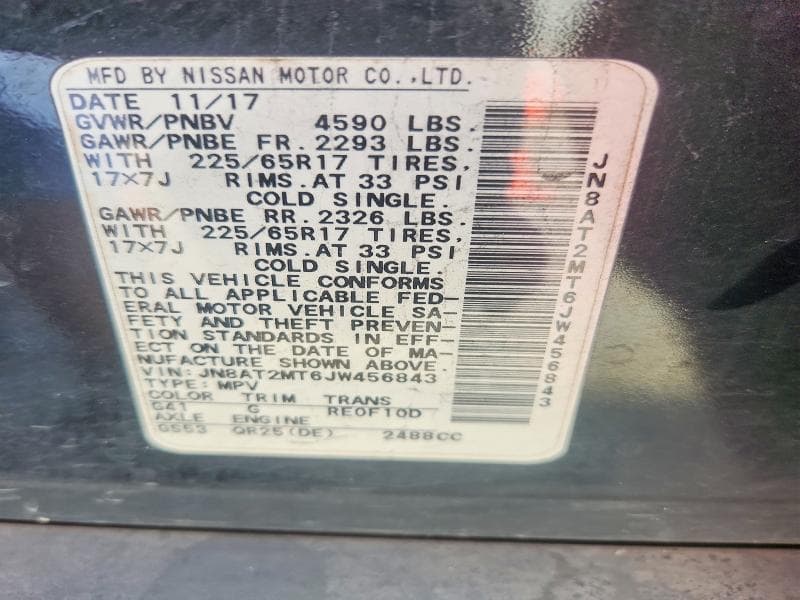 2018 NISSAN ROGUE S 14