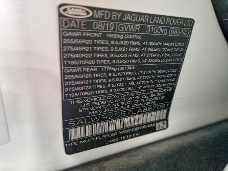 2020 LAND ROVER RANGE ROVER SPORT P525 HSE 14
