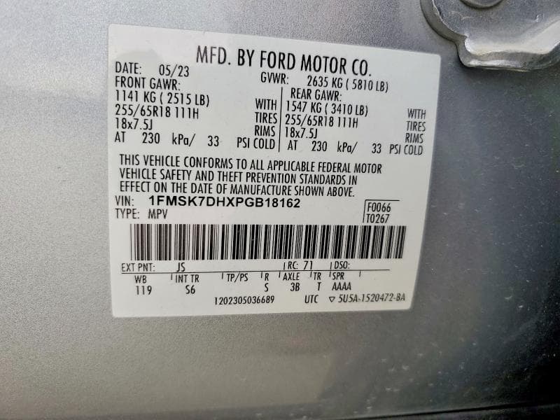 2023 FORD EXPLORER XLT 13