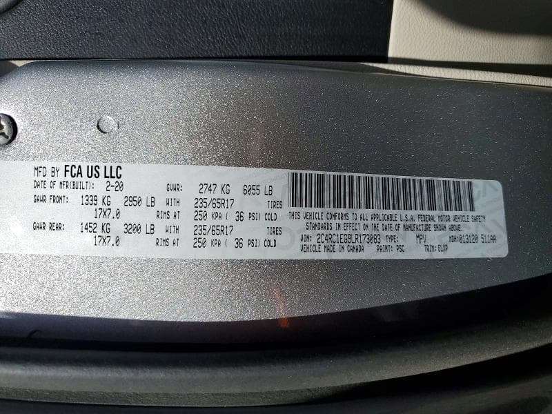 2020 CHRYSLER PACIFICA TOURING L PLUS 13