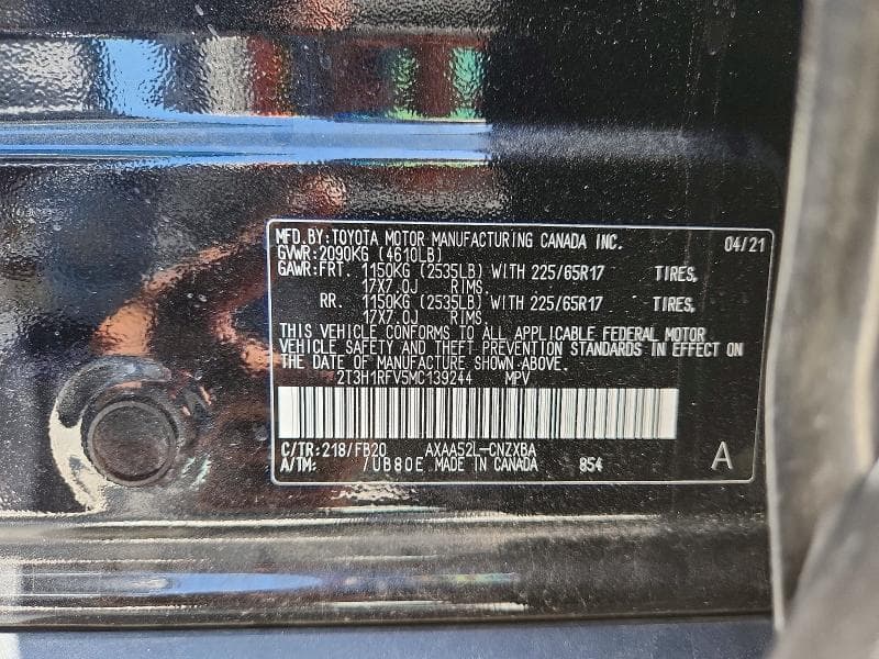 2021 TOYOTA RAV4 LE 13
