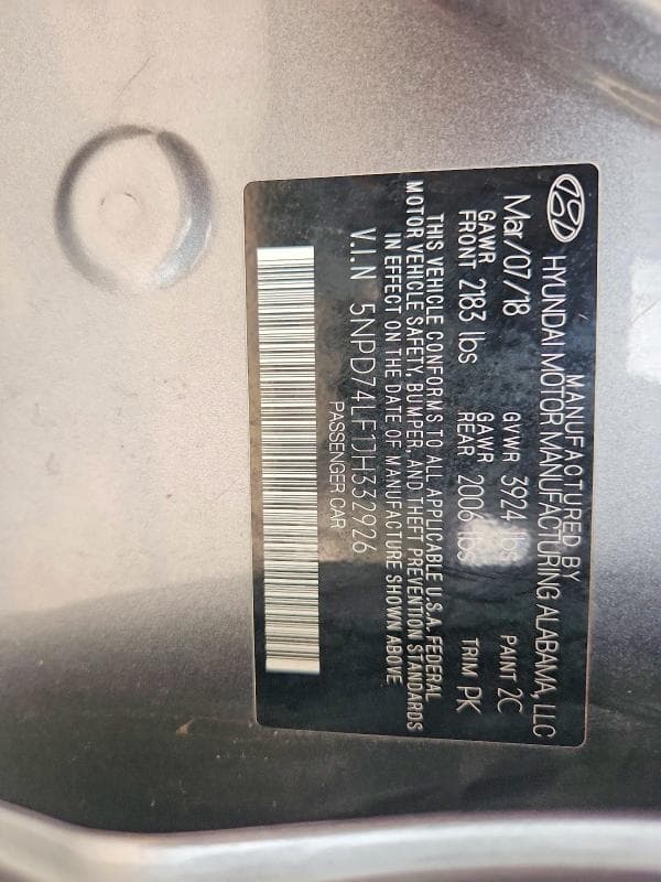 2018 HYUNDAI ELANTRA SE 13