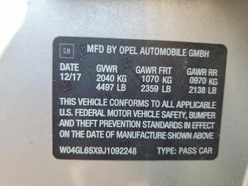 2018 BUICK REGAL PREFERRED 12