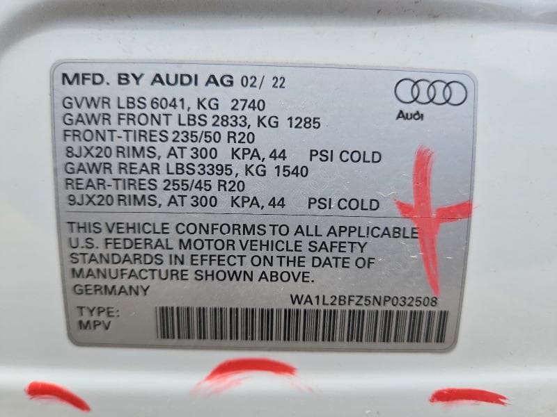 2022 AUDI Q4 E-TRON PREMIUM PLUS S-LINE 14