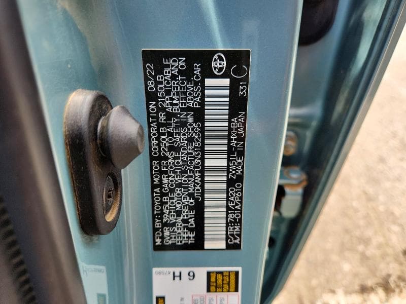 2022 TOYOTA PRIUS NIGHT SHADE 12