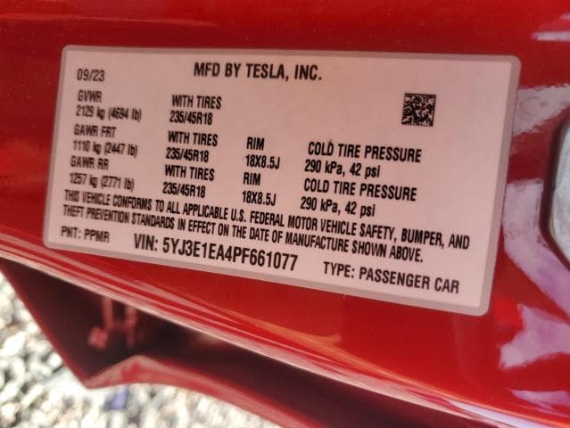 2023 TESLA MODEL 3 13