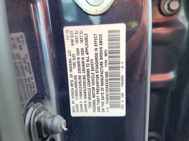 2019 HONDA CR-V EX 14