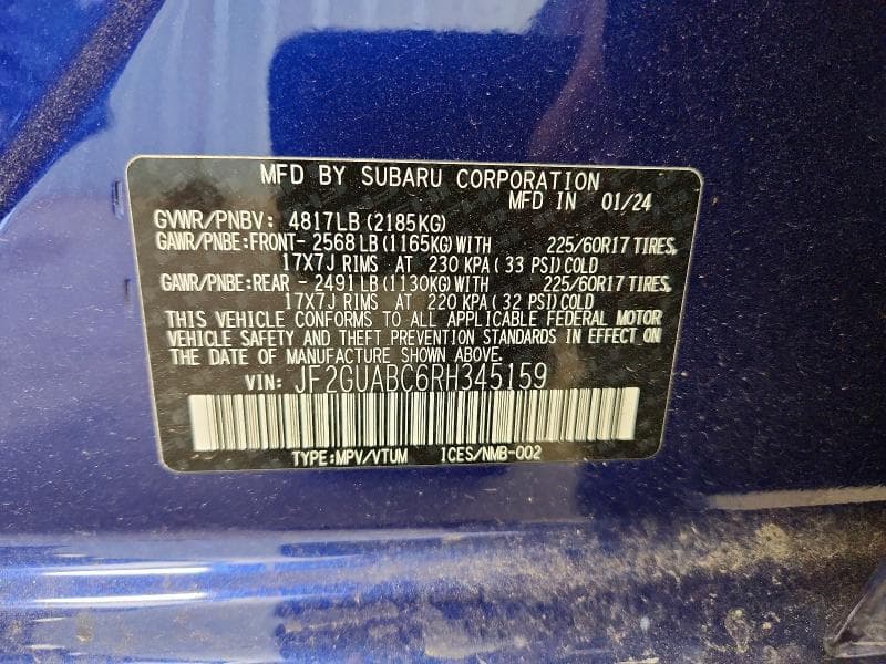 2024 SUBARU CROSSTREK 13