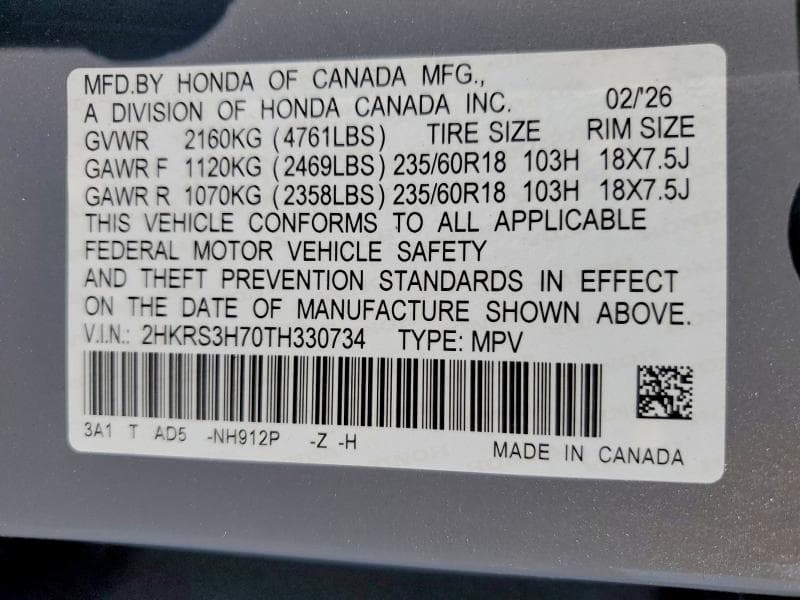 2026 HONDA CR-V EXL 13