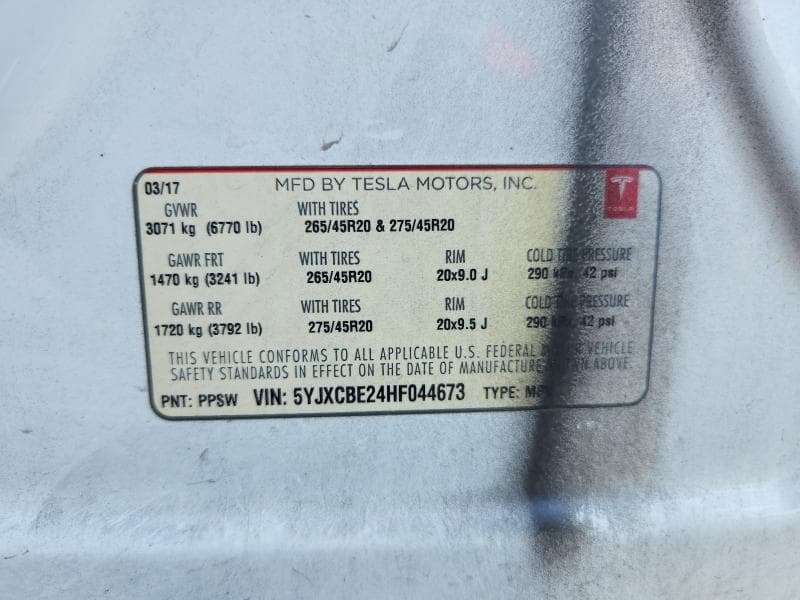 2017 TESLA MODEL X 13