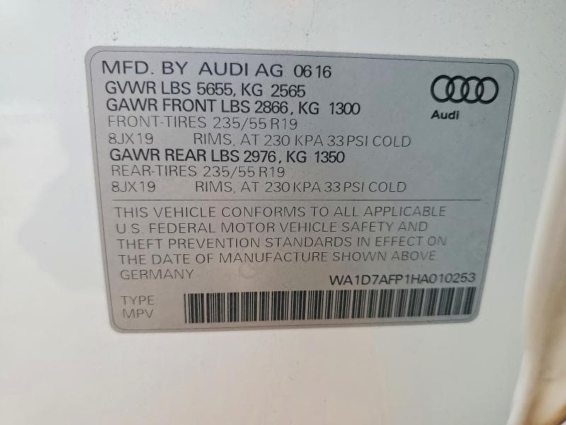 2017 AUDI Q5 PREMIUM PLUS S-LINE 13