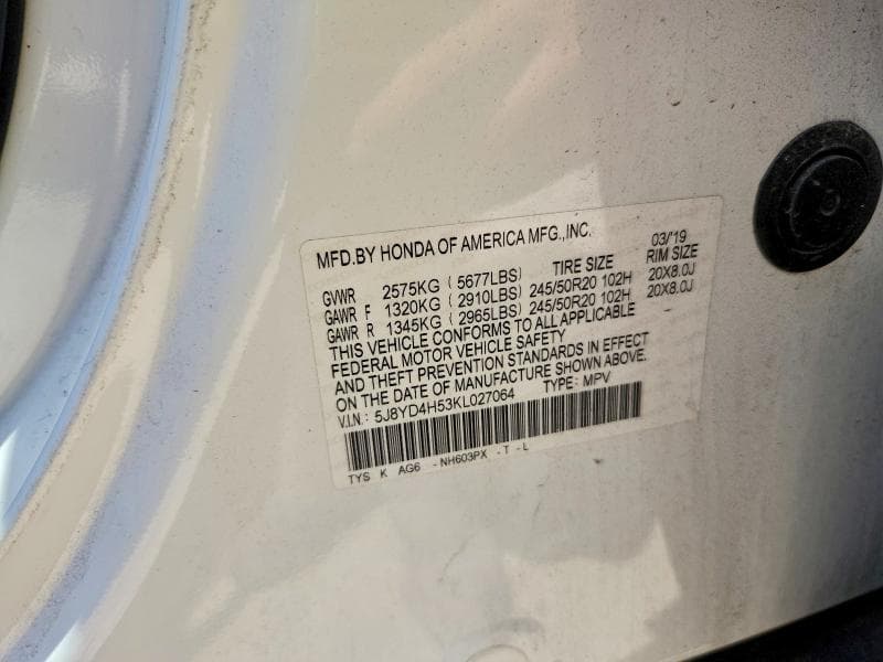 2019 ACURA MDX TECHNOLOGY 14